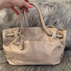 NWT Furla Gray Leather Satchel Bag